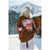 Notice The Reckless Black Cat Oversized Hoodie - Women's Brown