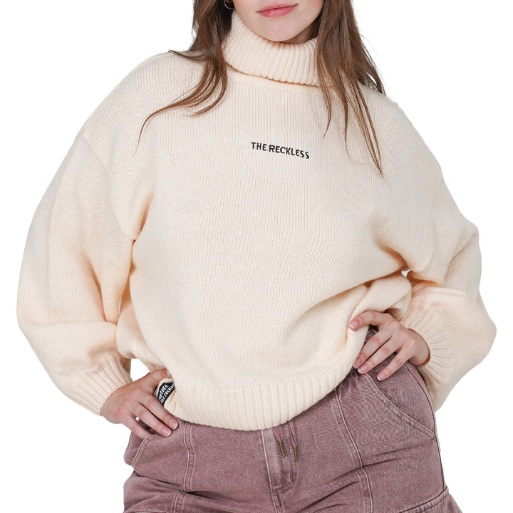 Notice The Reckless Spritz Turtleneck Sweater - Women's Beige