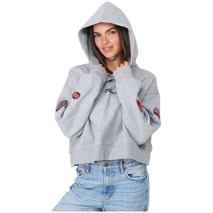 Notice The Reckless Ski Trip Cropped Hoodie - Women's Athletic Grey
