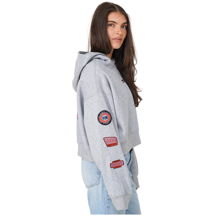 Notice The Reckless Ski Trip Cropped Hoodie - Women's Athletic Grey