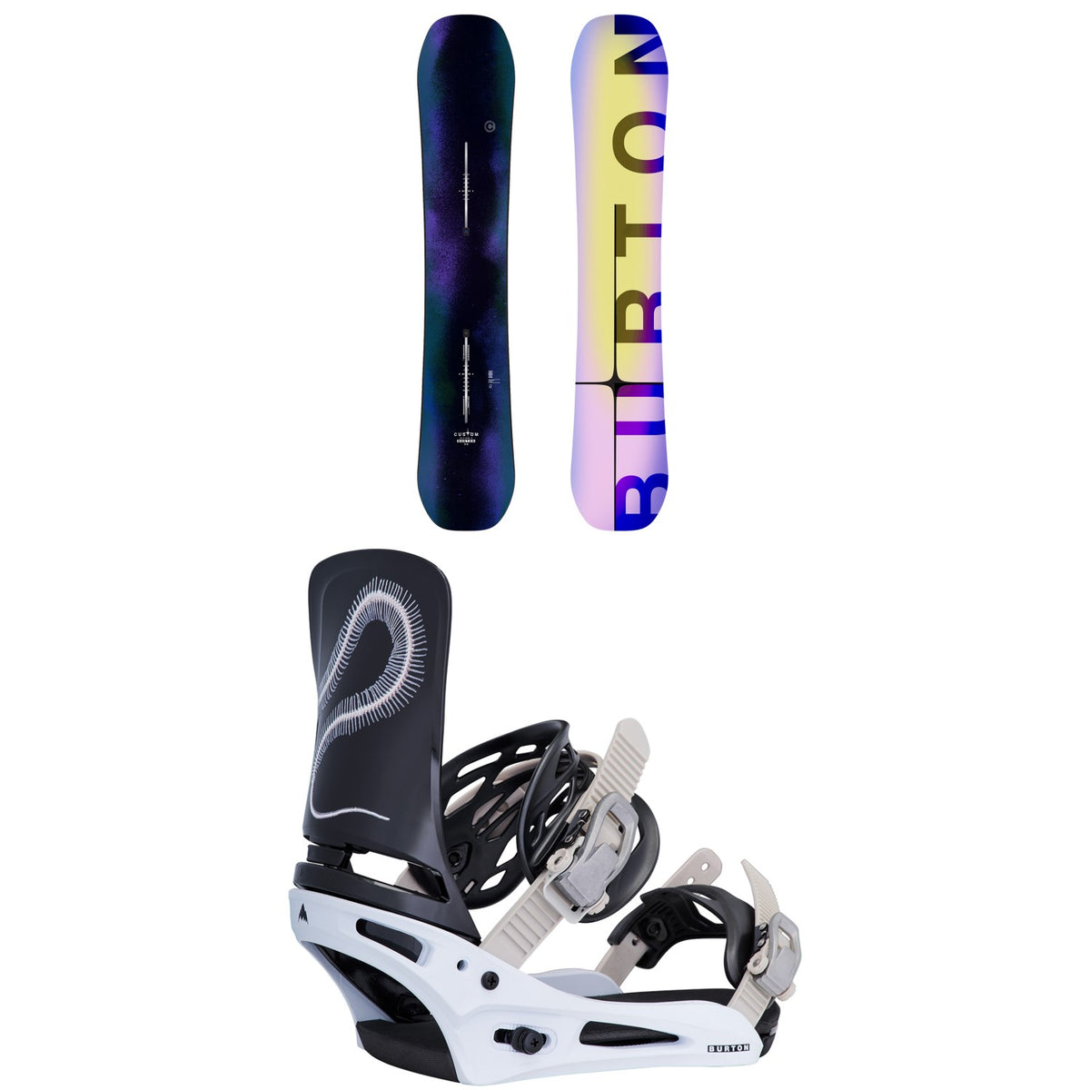 Burton Custom Flying V Snowboard + Cartel Snowboard Bindings 2027