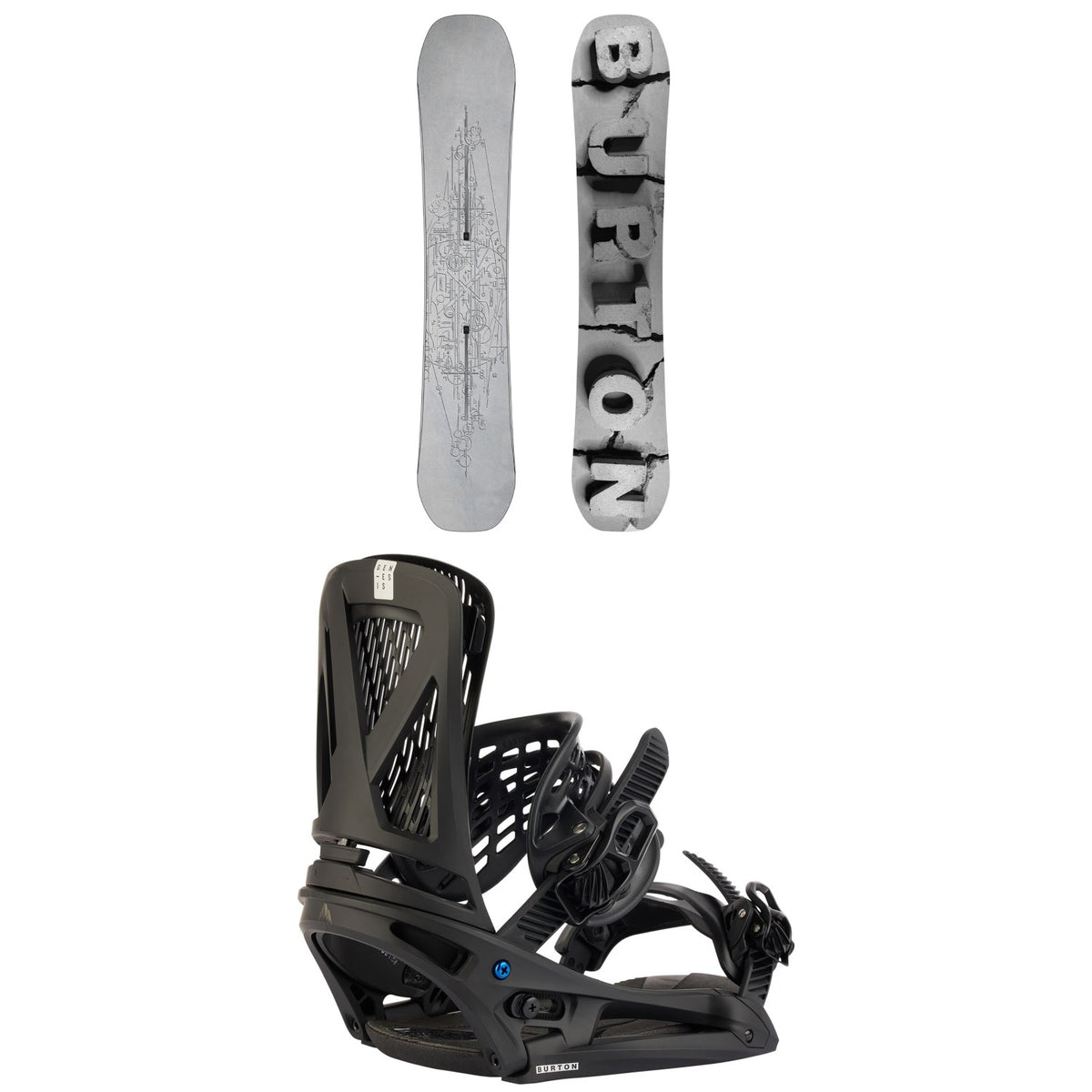 Burton Custom X Snowboard + Genesis EST Snowboard Bindings 2027