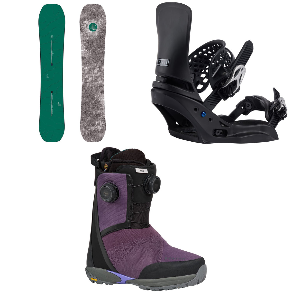 Burton Family Tree Hometown Hero Snowboard + Lexa X EST Snowboard Bindings + Waverange X Snowboard Boots - Women's 2027