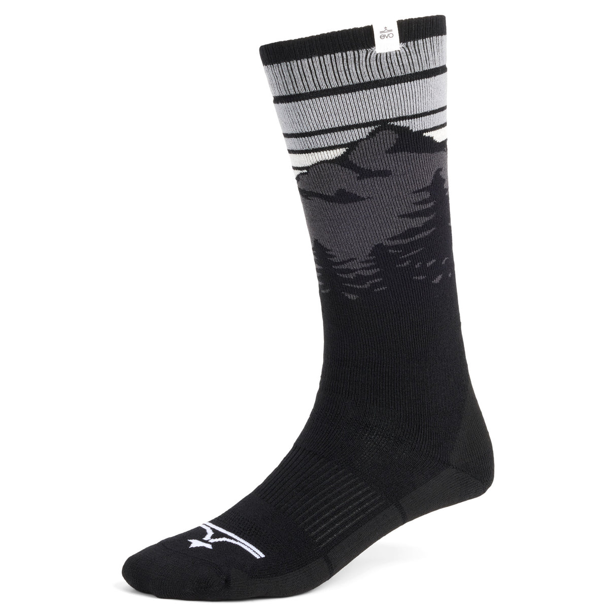 evo Full Cushion Merino Snow Socks Black Heather