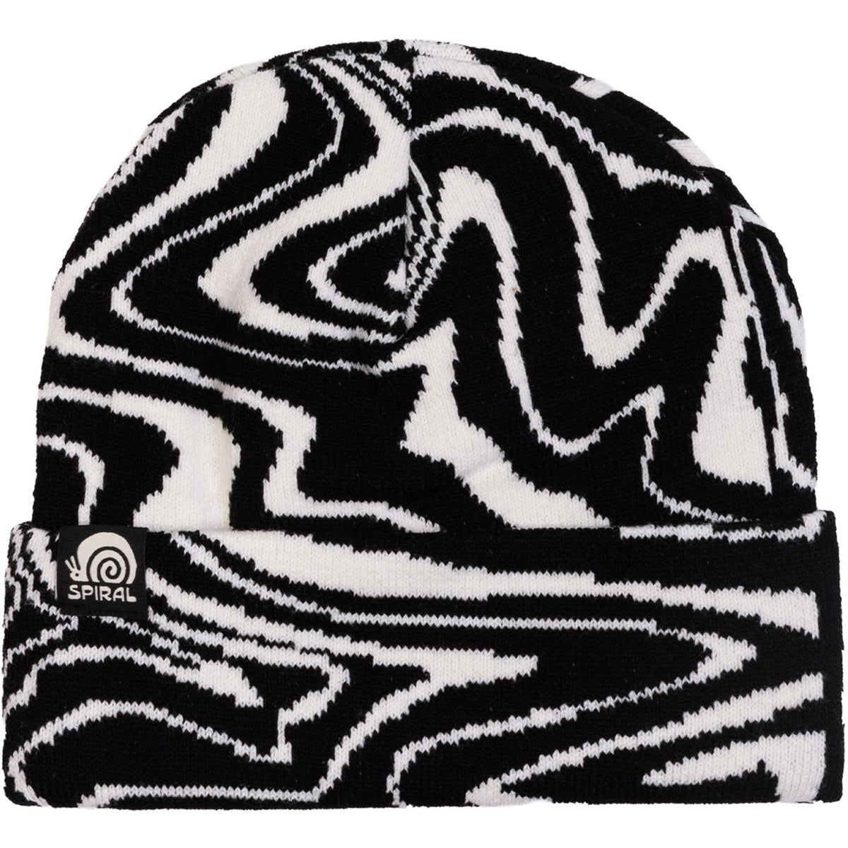 Spiral Wax Co. Warp Beanie Black and White