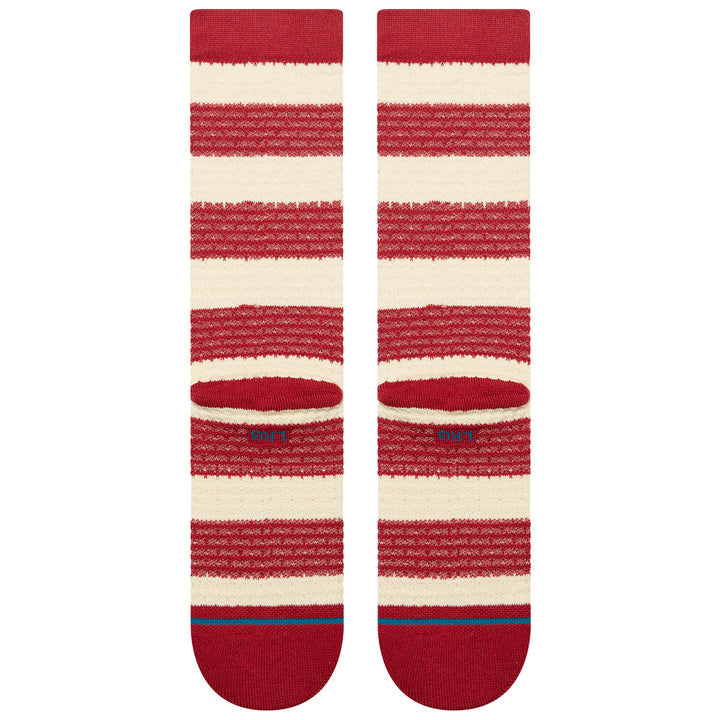Stance Peppermint Waffle Crew Socks Red
