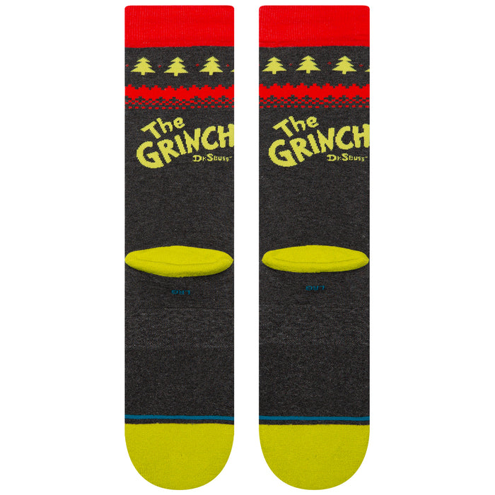 Stance Grinch Sweater Crew Socks Black