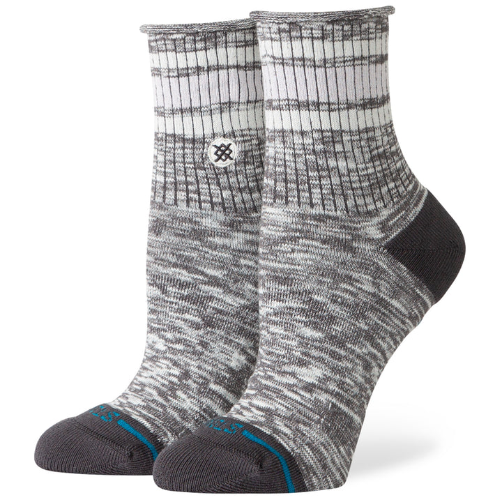 Stance Rolled Boyd Quarter Socks - Women's Dark Grey
