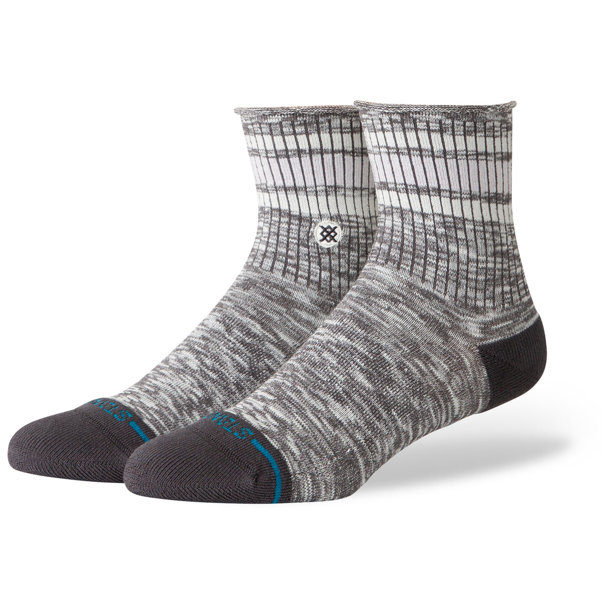 Stance Rolled Boyd Quarter Socks - Women's Dark Grey