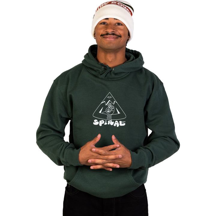 Spiral Wax Co. Live Slow Hoodie - Unisex Sage/Artwork By:Hannah Eddy