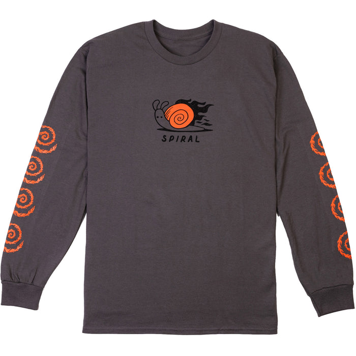 Spiral Wax Co. Go Fast Long-Sleeve T-Shirt - Unisex Gray/Artwork by: Hannah Eddy