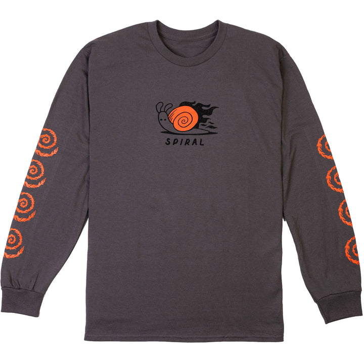 Spiral Wax Co. Go Fast Long-Sleeve T-Shirt - Unisex Gray/Artwork by: Hannah Eddy