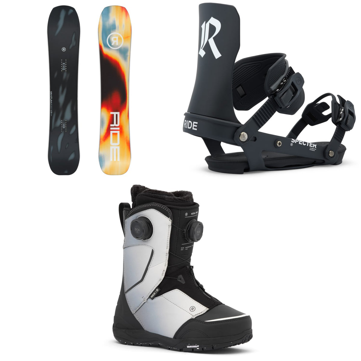 Ride Vantum Snowboard + Specter Snowboard Bindings + Hera Pro Snowboard Boots - Women's 2027