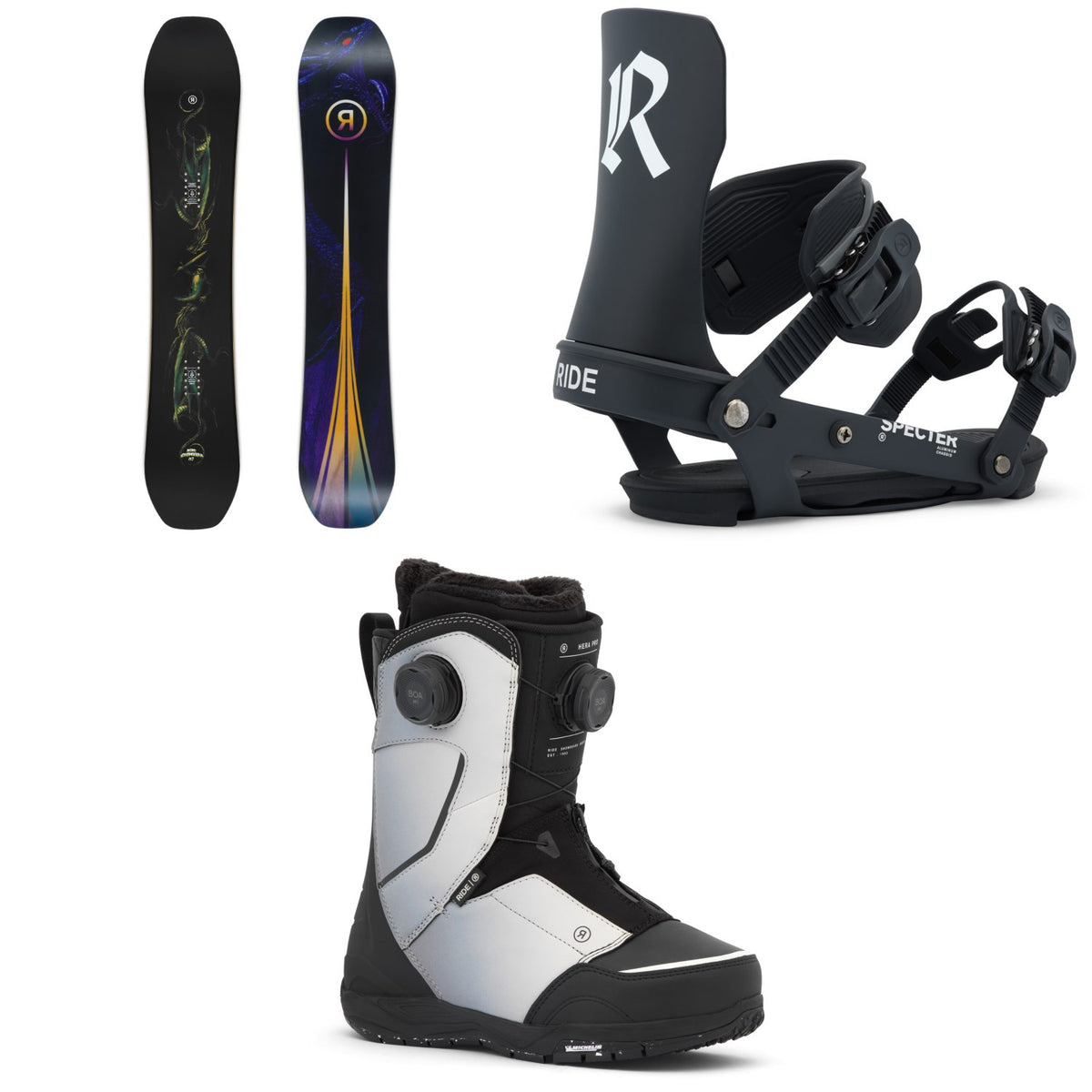Ride Shadowban Snowboard + Specter Snowboard Bindings + Hera Pro Snowboard Boots - Women's 2027