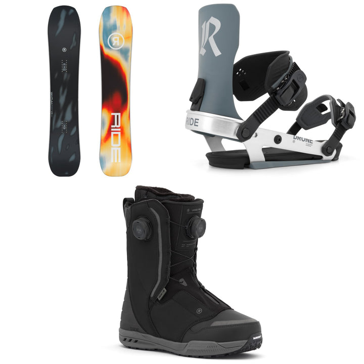 Ride Vantum Snowboard + Drone Snowboard Bindings + Lasso Pro Snowboard Boots 2027