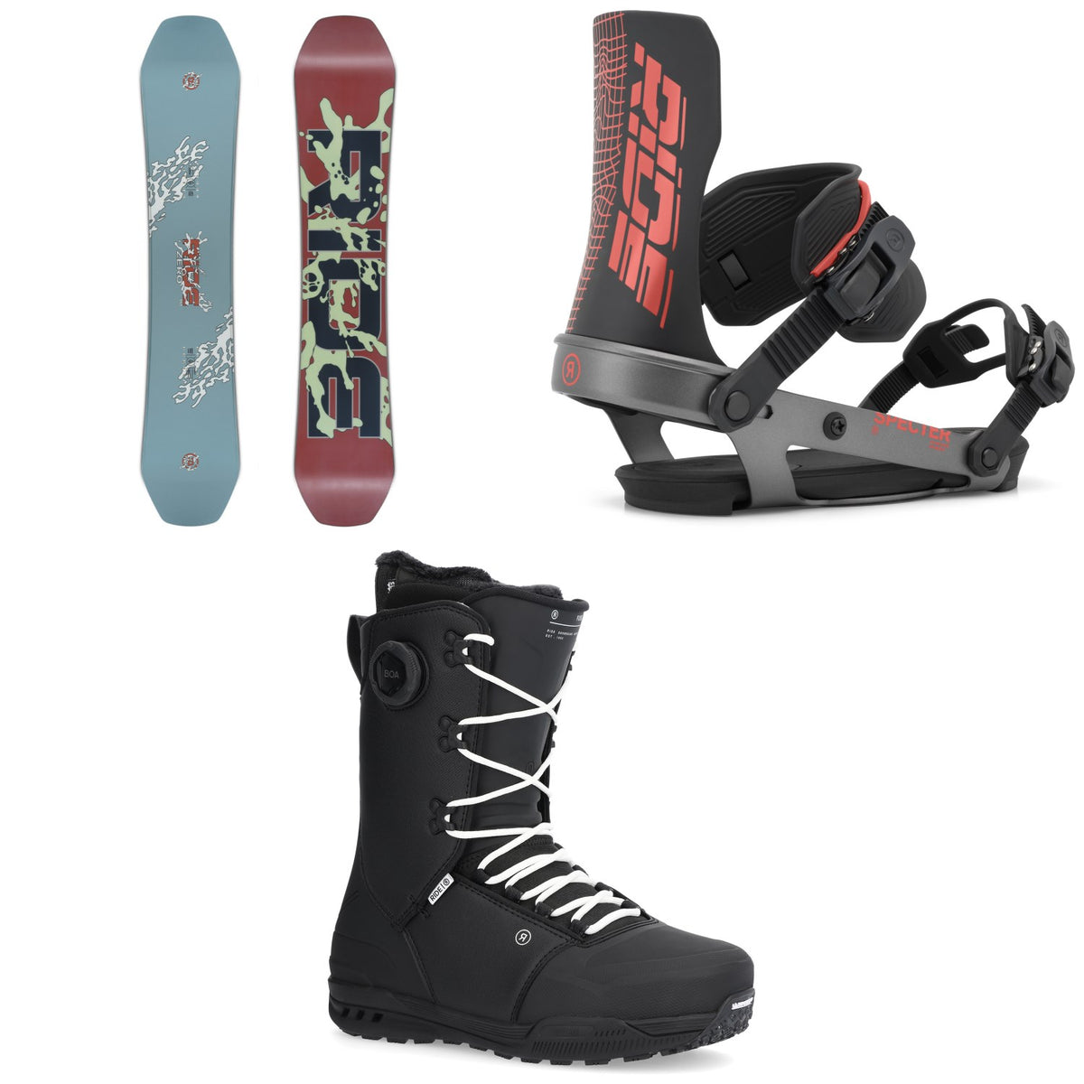 Ride Zero Snowboard + Specter Snowboard Bindings + Fuse Snowboard Boots 2027