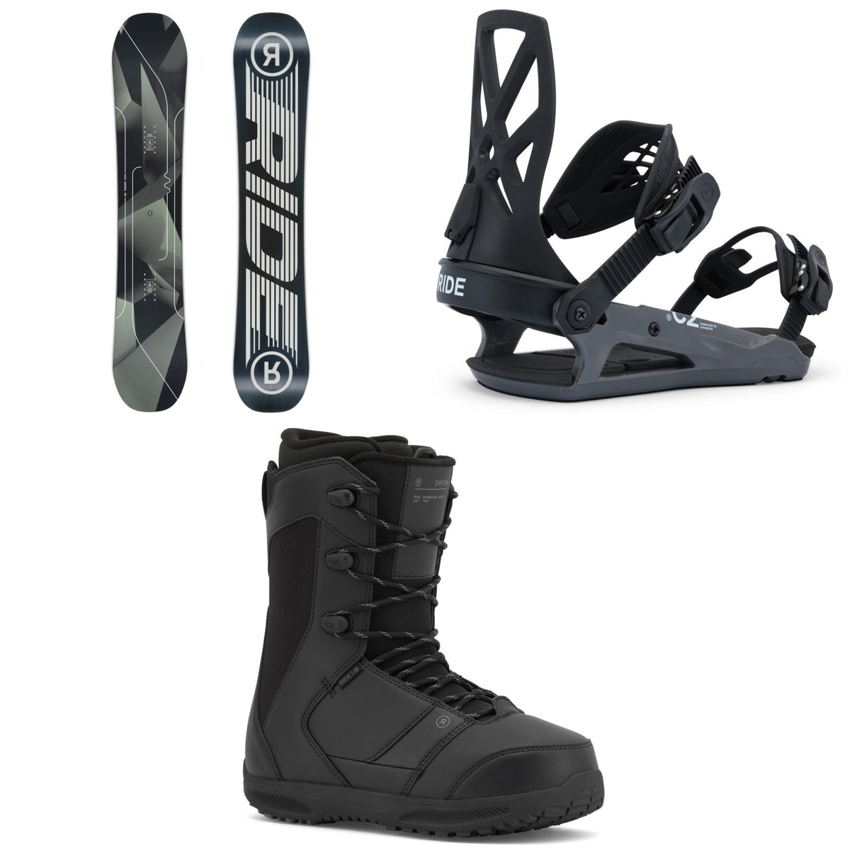 Ride Agenda Snowboard + C-2 Snowboard Bindings + Orion Snowboard Boots 2027