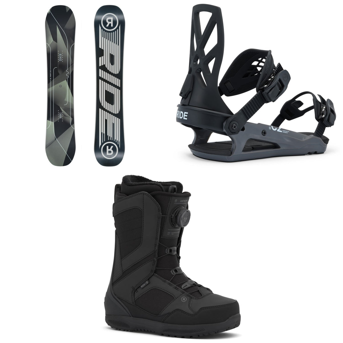 Ride Agenda Snowboard + C-2 Snowboard Bindings + Anthem Snowboard Boots 2027