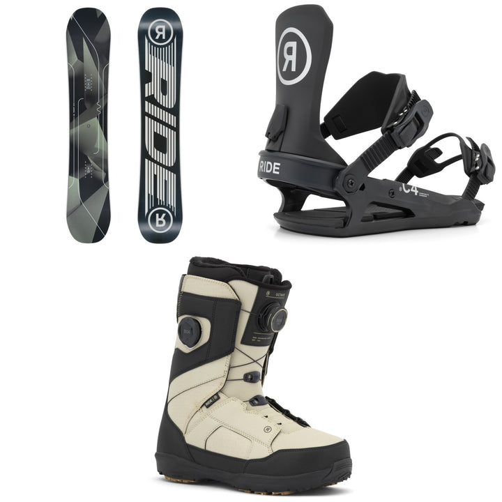 Ride Agenda Snowboard + C-4 Snowboard Bindings + Octave Snowboard Boots 2027
