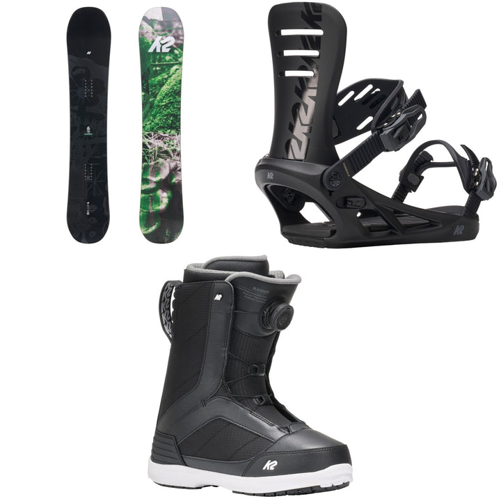 K2 Embassy Snowboard + Formula Snowboard Bindings + Raider Snowboard Boots 2027