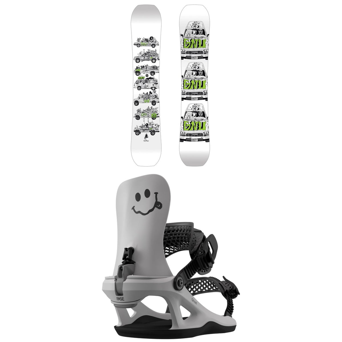 GNU Money Snowboard + Bataleon Ghost FASE Snowboard Bindings - Kids' 2027