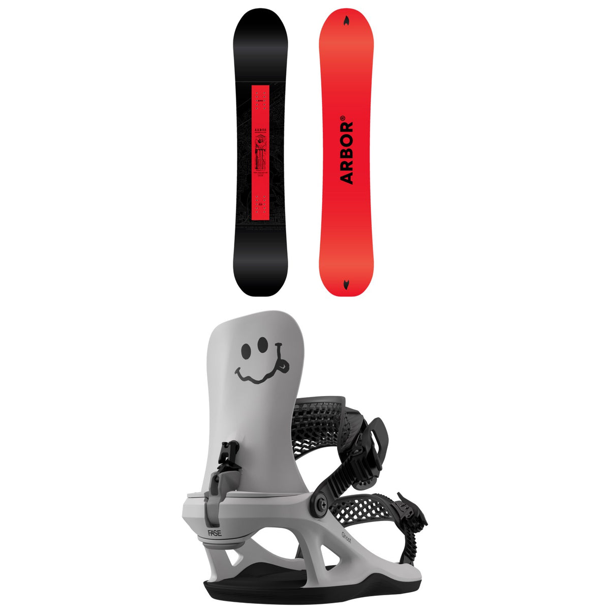 Arbor Red Gerard AM Snowboard + Bataleon Ghost FASE Snowboard Bindings - Kids' 2027