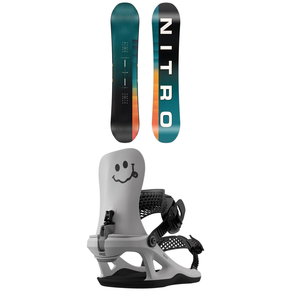 Nitro Future Team Snowboard + Bataleon Ghost FASE Snowboard Bindings - Kids' 2027