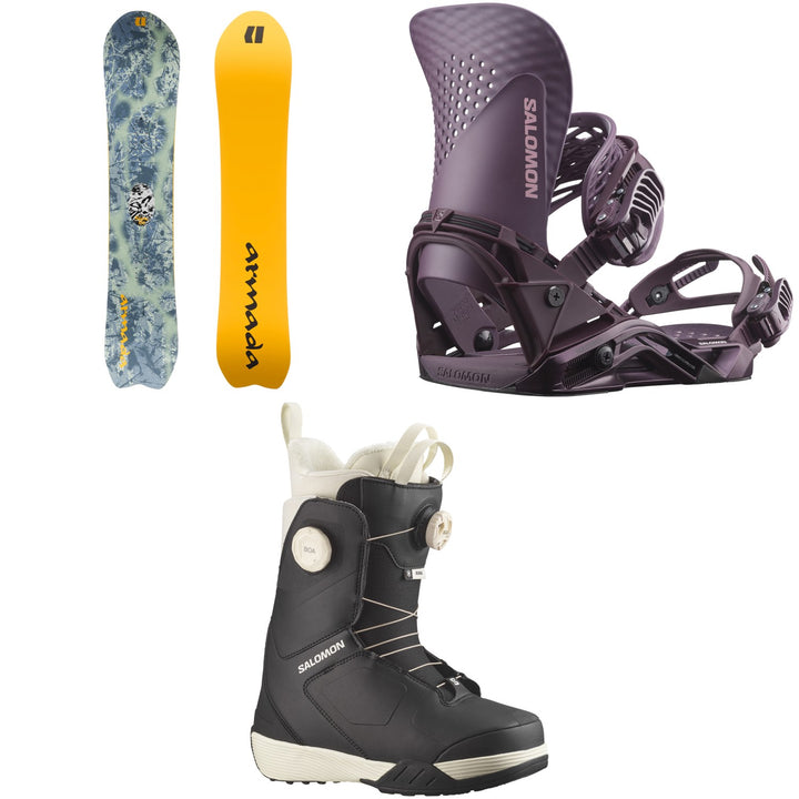 Armada Kure Snowboard + Salomon Hologram Snowboard Bindings + Kiana Dual Boa Snowboard Boots - Women's 2027