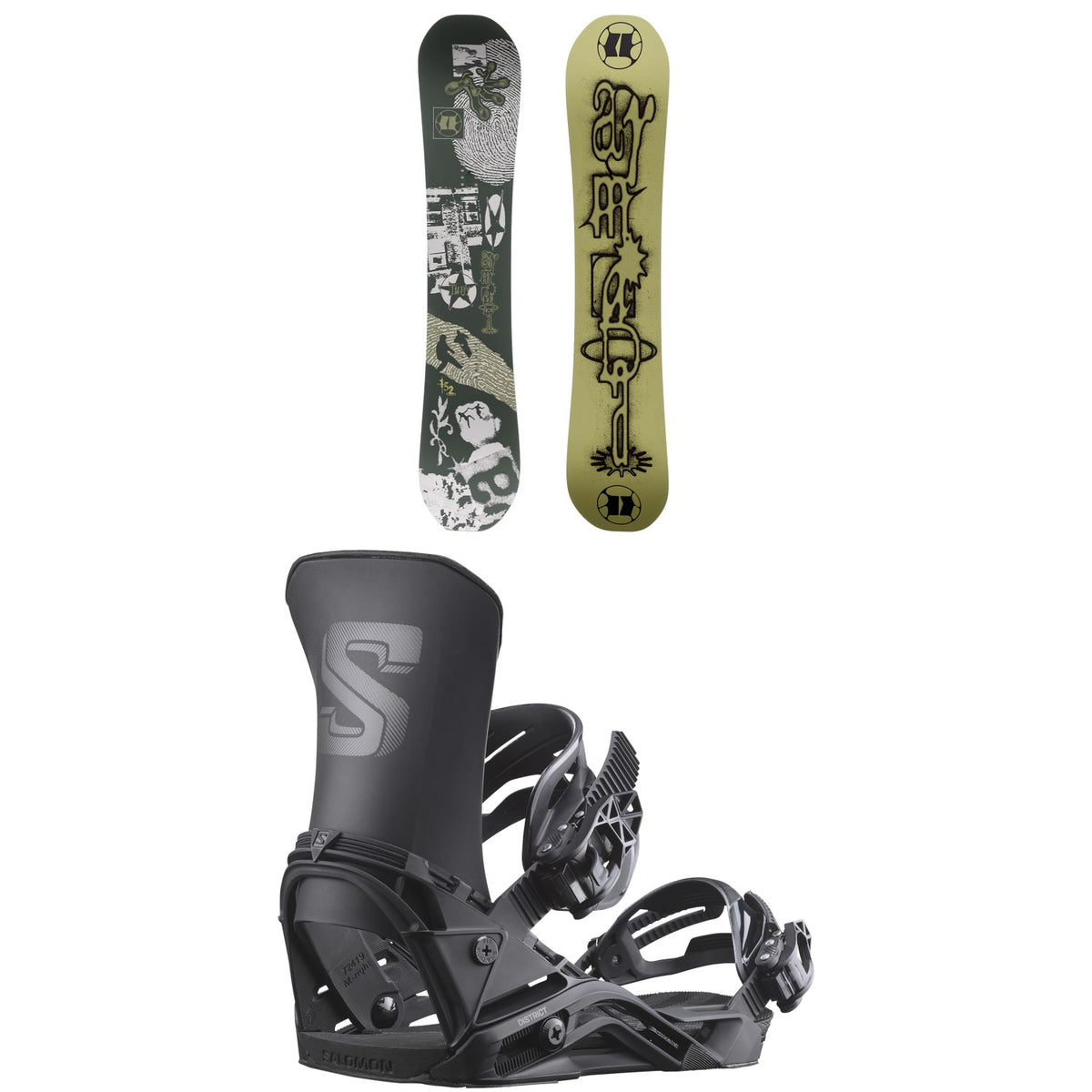 Armada Tuffy Snowboard + Salomon District Snowboard Bindings 2027