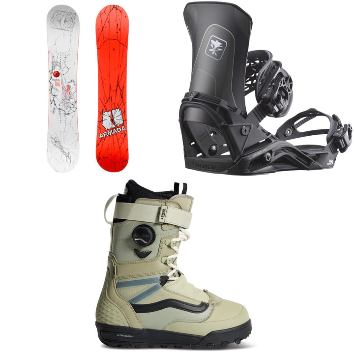Armada Beatnik Snowboard + Salomon District Pro Snowboard Bindings + Vans Infuse Snowboard Boots 2027