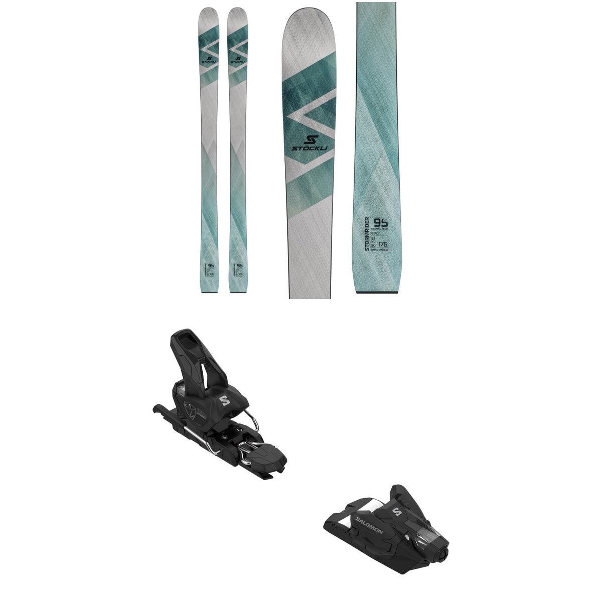 Stöckli Stormrider 95 Skis + Salomon Strive 12 GW Ski Bindings 2027