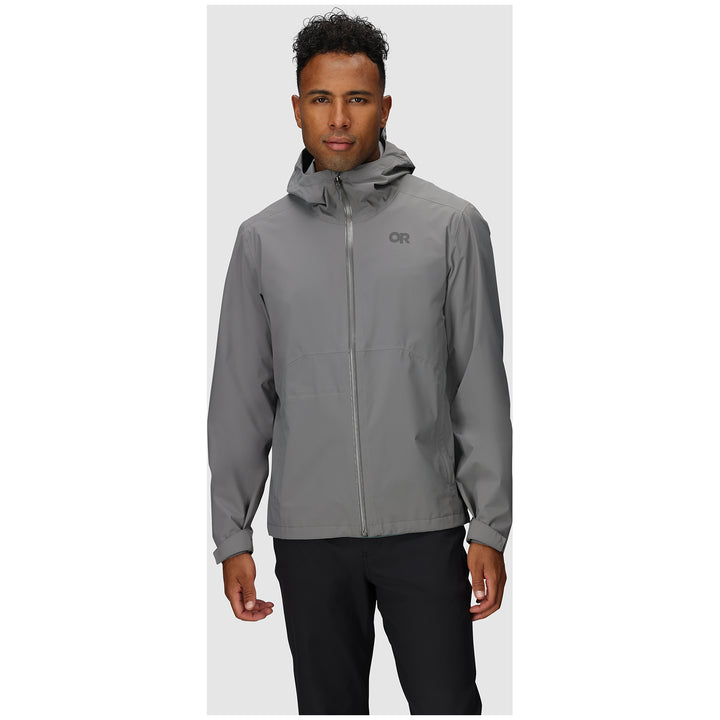 Outdoor Research Stratoburst Stretch Rain Jacket - Men's Wolf Grey