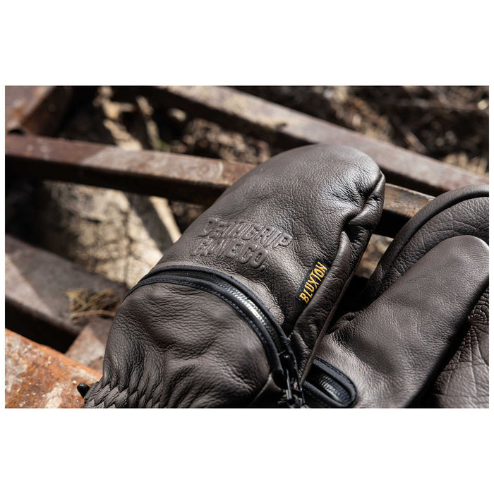 DEATHGRIP GLOVE CO. Ghoul Leather Mittens Bluxton