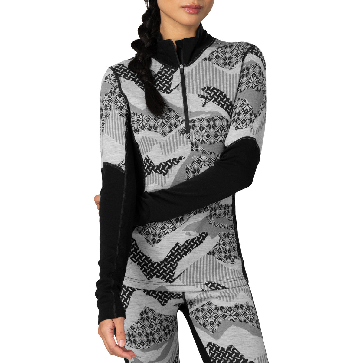 Kari Traa Olea Half Zip Top - Women's Black