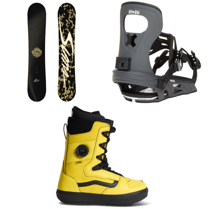 Sims Bowl Squad LTD Snowboard + Bent Metal Joint LTD Snowboard Bindings + Vans Invado OG Snowboard Boots 2027