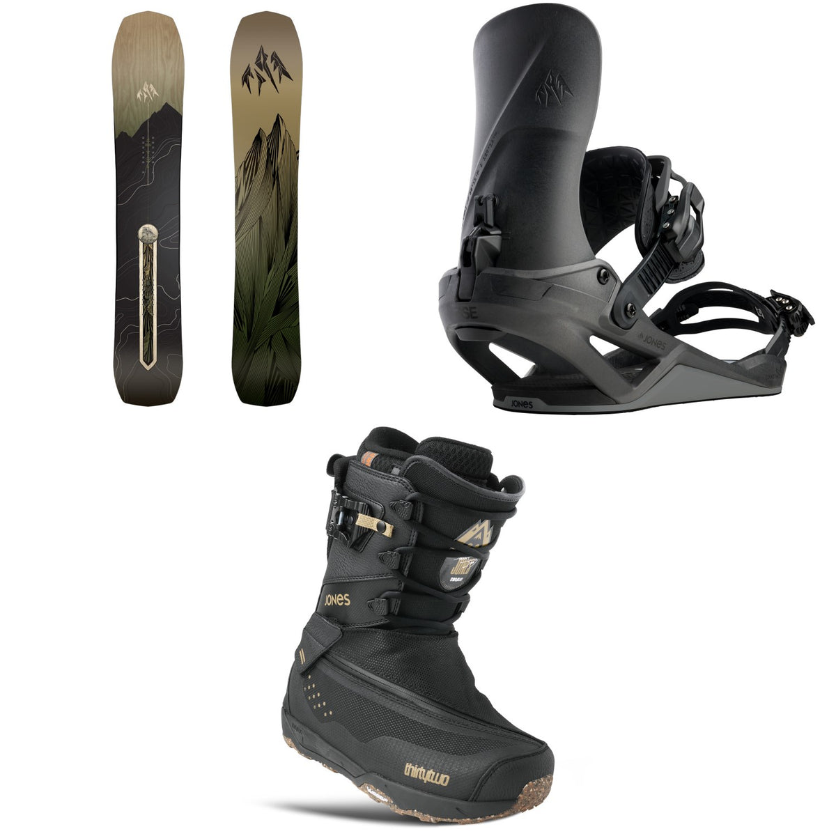 Jones Flagship Snowboard + Zenith FASE Snowboard Bindings + thirtytwo Jones MTB Lite Snowboard Boots 2027