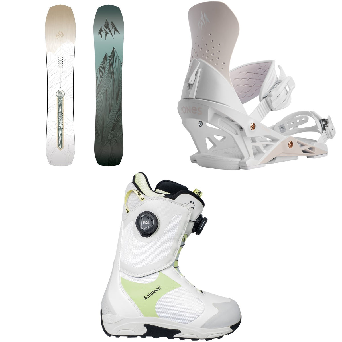 Jones Flagship Snowboard + Aurora Snowboard Bindings + Bataleon Rave Double Boa Snowboard Boots - Women's 2027