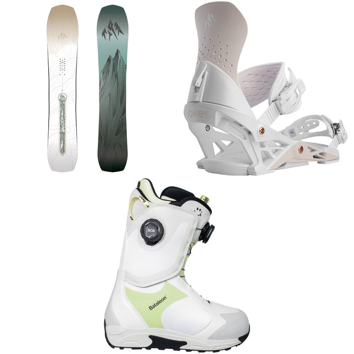 Jones Flagship Snowboard + Aurora Snowboard Bindings + Bataleon Rave Double Boa Snowboard Boots - Women's 2027