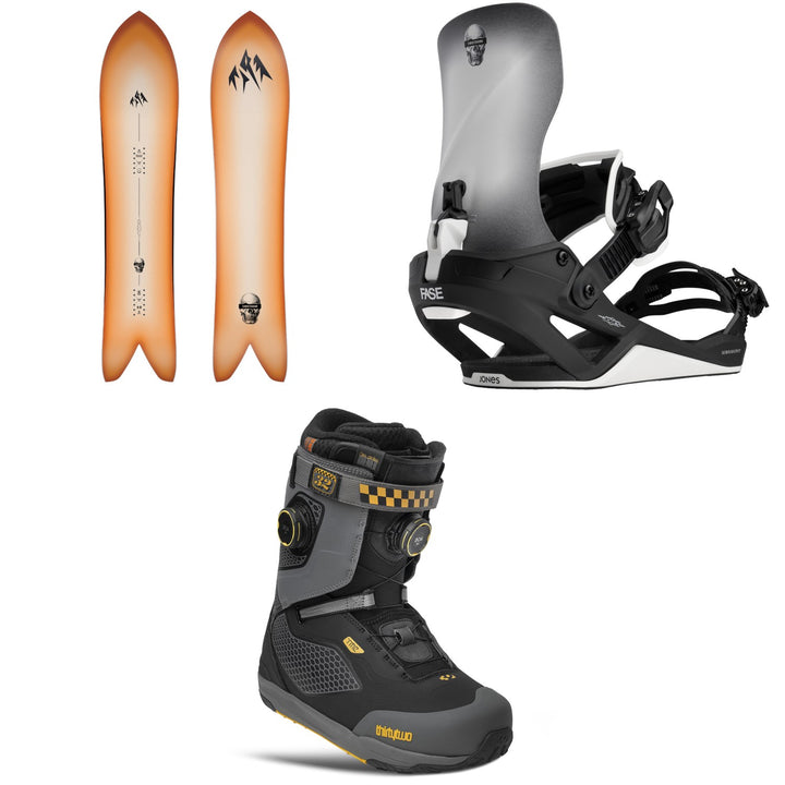 Jones Storm Chaser Snowboard + Mercury FASE Surf Series Snowboard Bindings + thirtytwo TM-2 XLT Double Boa Grenier Snowboard Boots 2027