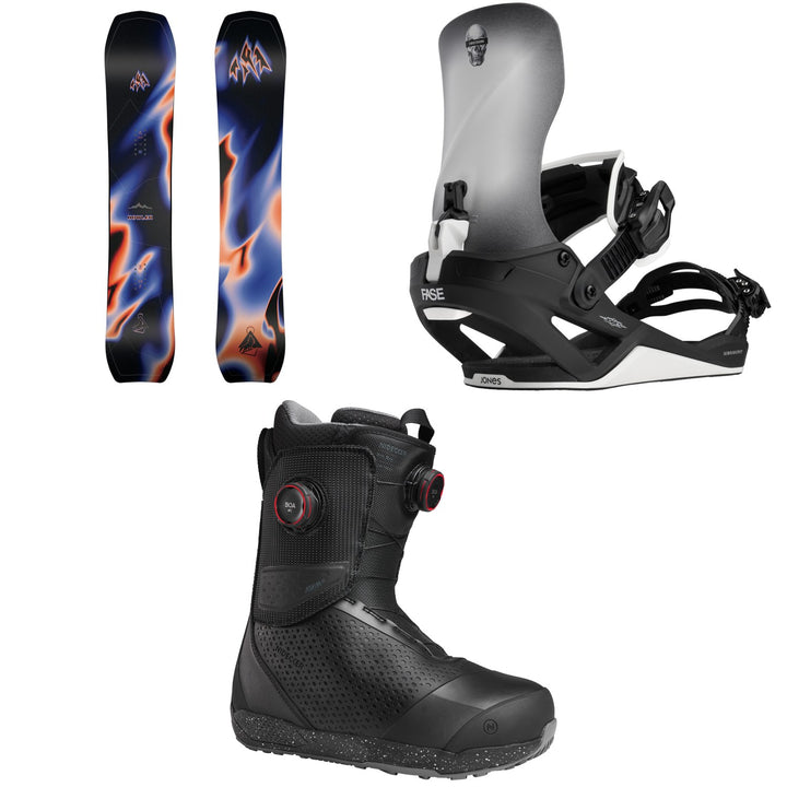 Jones Howler Snowboard + Mercury FASE Surf Series Snowboard Bindings + Nidecker Rift Pro Snowboard Boots 2027