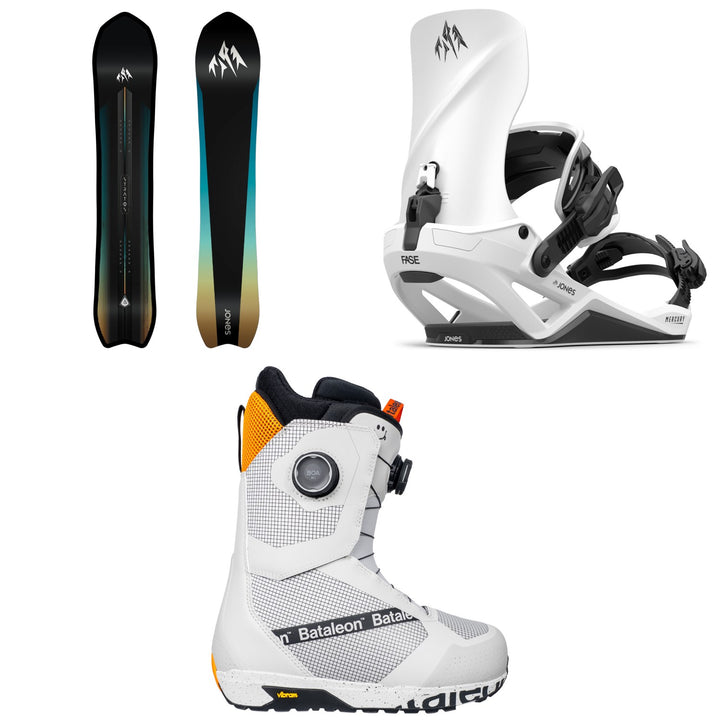 Jones Stratos Snowboard + Mercury FASE Snowboard Bindings + Bataleon Salsa Double Boa Snowboard Boots 2027