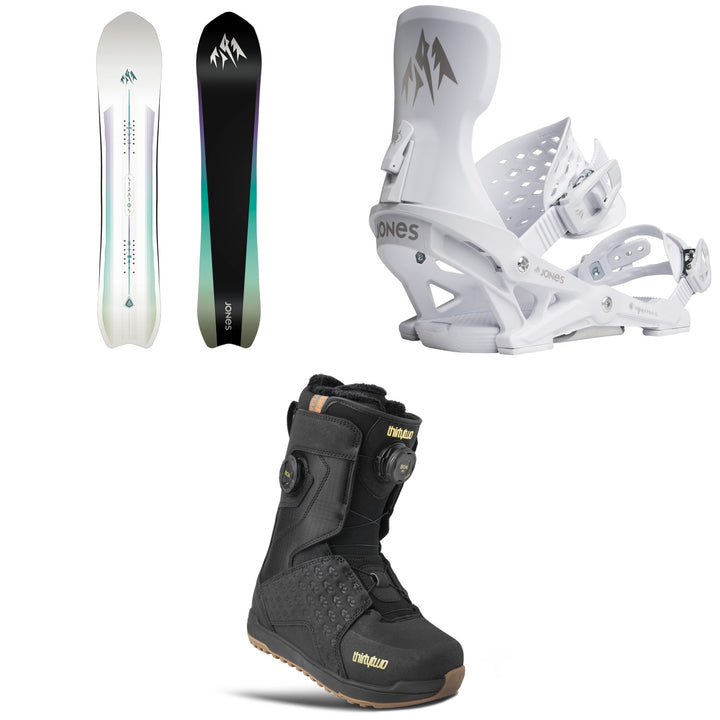 Jones Stratos Snowboard + Equinox Snowboard Bindings + thirtytwo Lashed Double Boa Snowboard Boots - Women's 2027