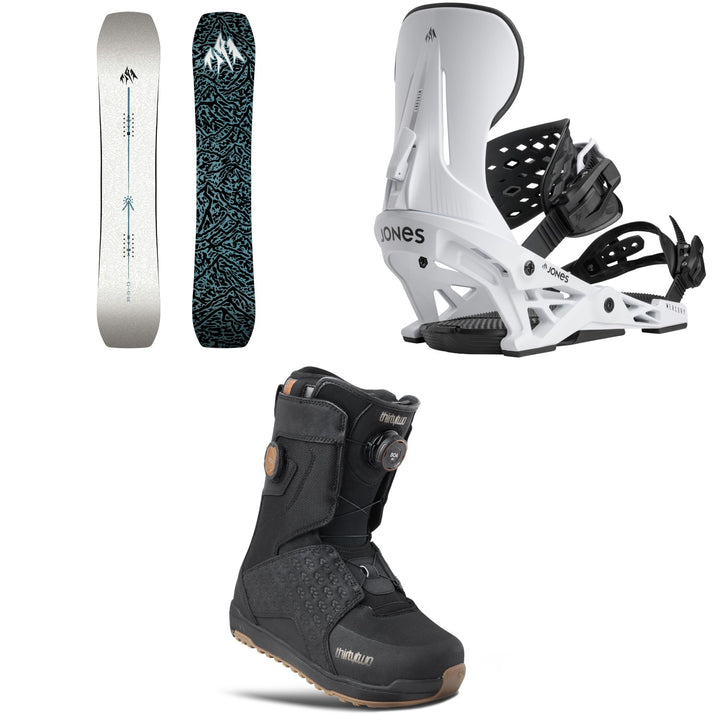 Jones Aviator 2.0 Snowboard + Mercury Snowboard Bindings + thirtytwo Lashed Double Boa Snowboard Boots 2027