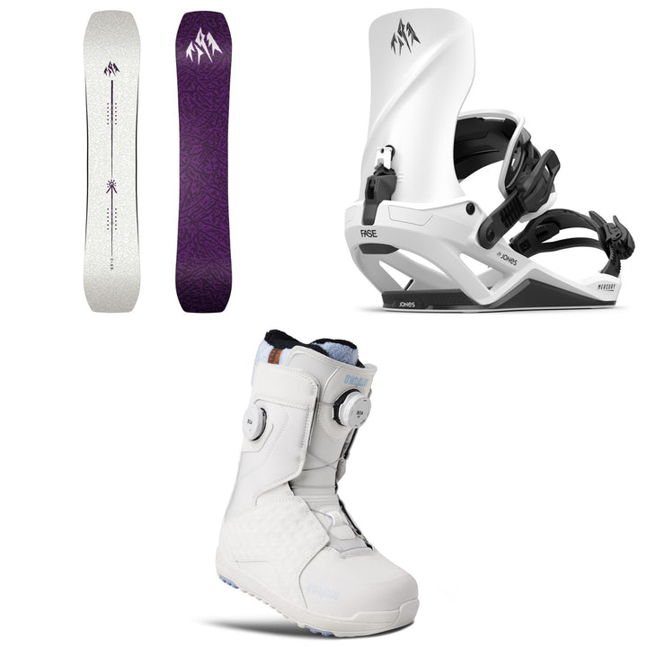 Jones Airheart 2.0 Snowboard + Mercury FASE Snowboard Bindings + thirtytwo Lashed Double Boa Snowboard Boots - Women's 2027