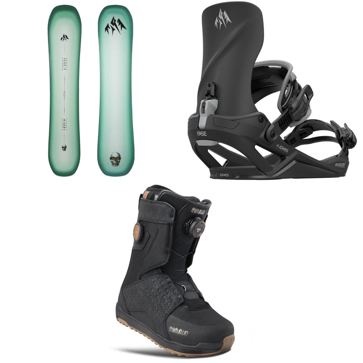 Jones TwinCraft Snowboard + Mercury FASE Snowboard Bindings + thirtytwo Lashed Double Boa Snowboard Boots 2027