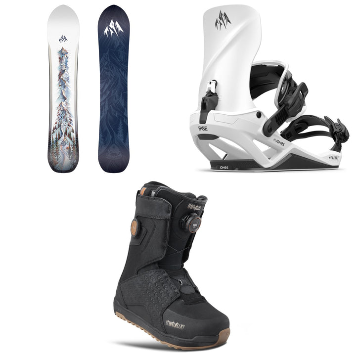 Jones Frontier 2.0 Snowboard + Mercury FASE Snowboard Bindings + thirtytwo Lashed Double Boa Snowboard Boots 2027