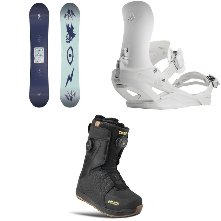 Jones Tweaker 2.0 Snowboard + Nebula FASE Snowboard Bindings + thirtytwo Lashed Double Boa Snowboard Boots - Women's 2027