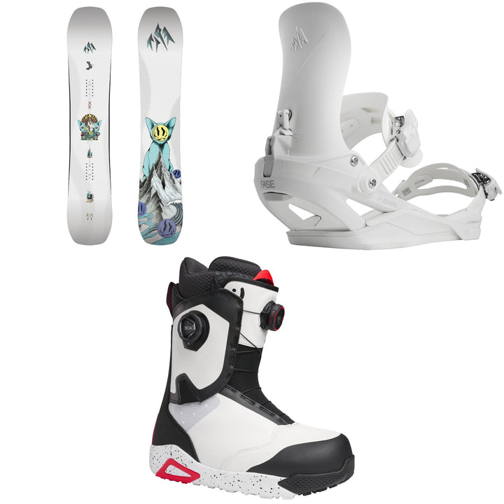 Jones Rally Cat Snowboard + Nebula FASE Snowboard Bindings + Nidecker Rift Snowboard Boots 2027