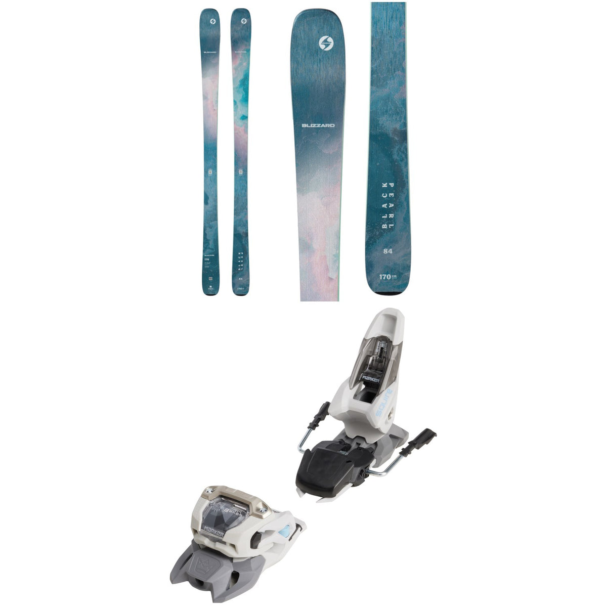 Blizzard Black Pearl 84 Skis - Women's 2027 + Marker Squire 11 Ski Bindings