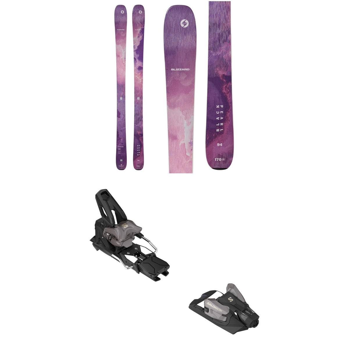 Blizzard Black Pearl 94 Skis - Women's 2027 + Salomon Strive 14 GW Ski Bindings